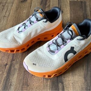 On Running Women's Shoes - Cream, Orange, and Purple
